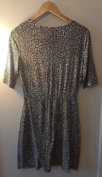 Magnífico Vestido Porteño Stradivarius - Leopardo N&B - Talla M – photo 4